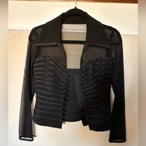 Black Mesh formal top